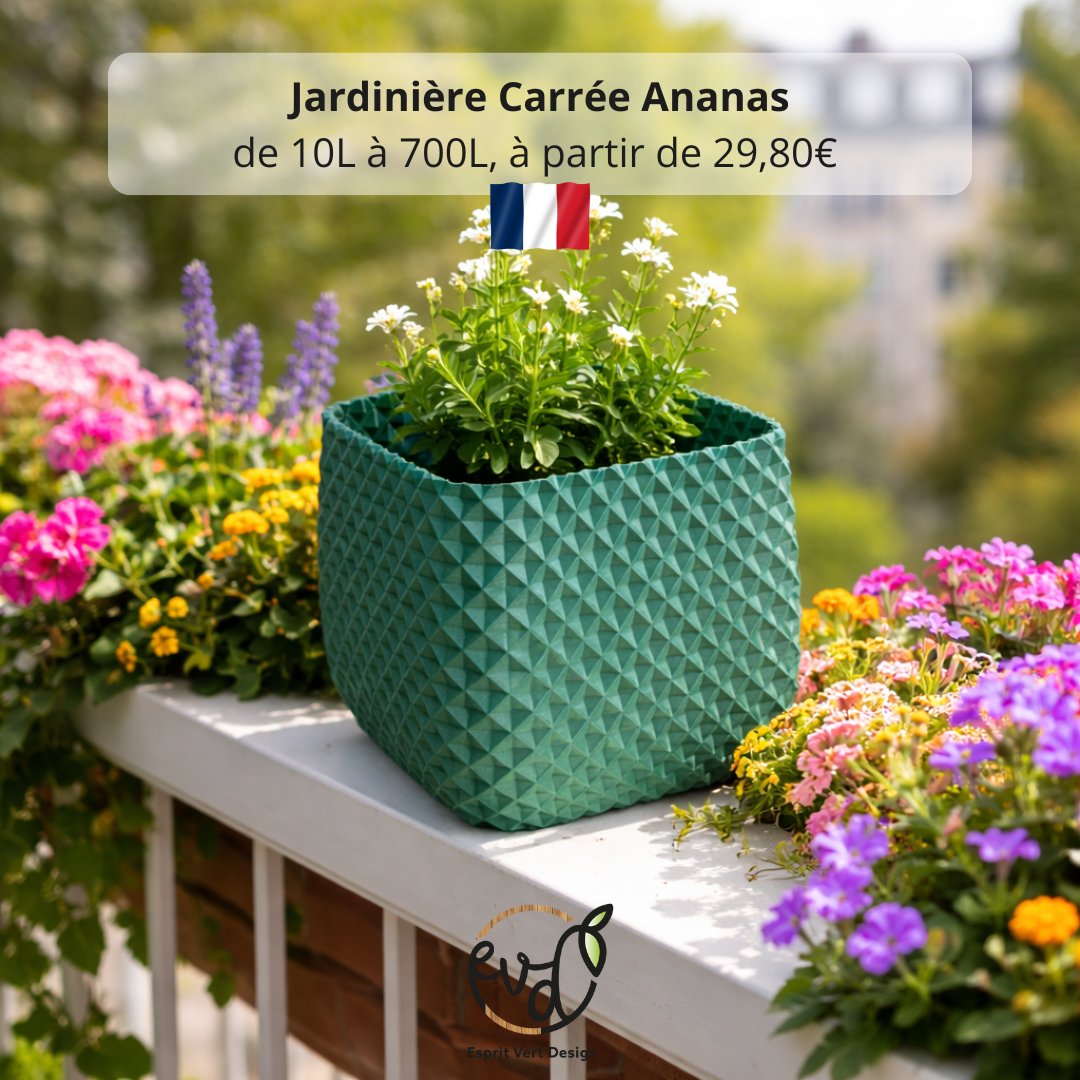 Jardinière carrée Ananas