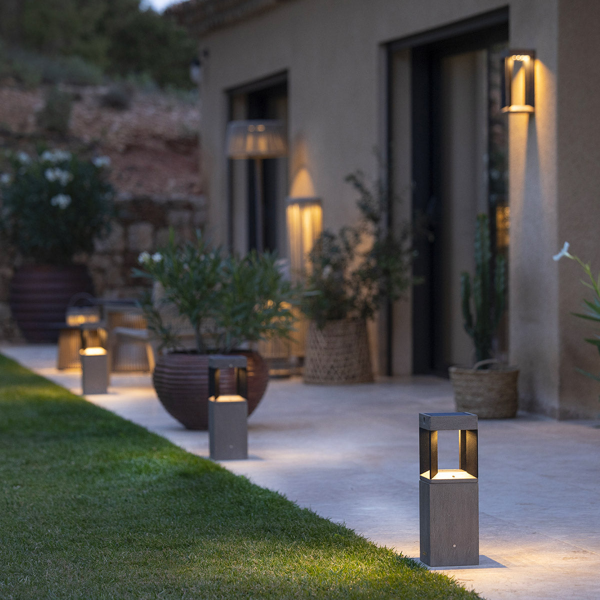 Borne solaire jardin teckalu 45cm