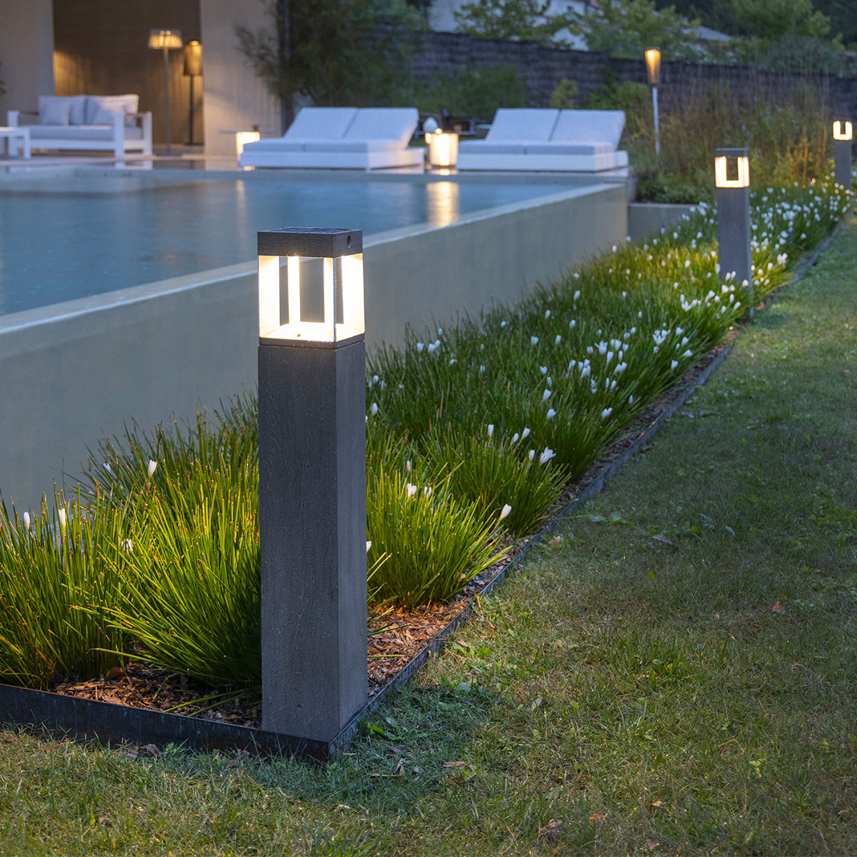 Borne solaire jardin teckalu 90cm